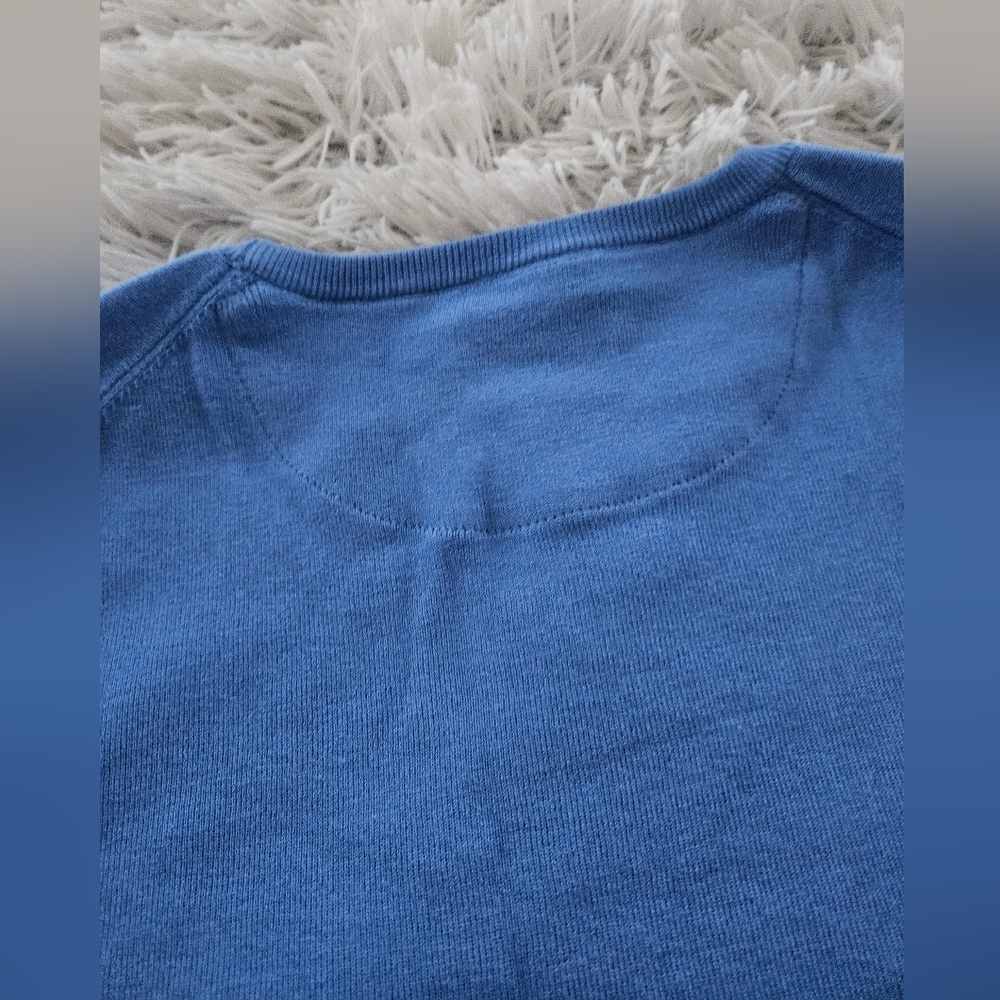 NWT Polo Ralph Lauren Cotton Embroidered Logo Crewneck Sweater Blue Mens XL - Picture 12 of 16